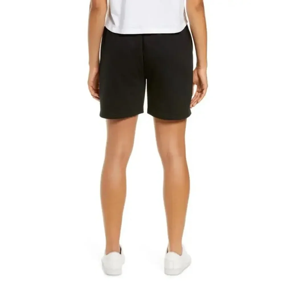 ALO Yoga Accolade Sweat Shorts‎ Black Athleisure Lounge Minimalist Elastic Waist